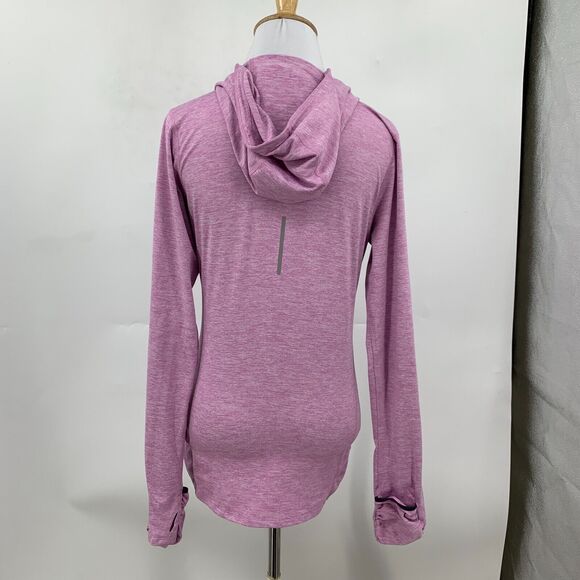 Nike Running Element Hooded Jacket Womens XS Purple Dri Fit Flat Seam Thumbholes - Picture 8 of 16